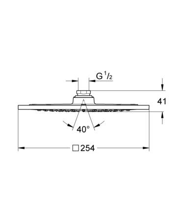 Grohe Rainshower F-Series 10&quot; Hoofddouche 1 Straalsoort