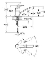 Grohe Euroeco Keukenmengkraan