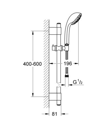 Grohe Relexa 100 Five Doucheset 5 Stralen