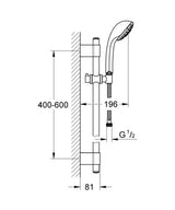 Grohe Relexa 100 Five Doucheset 5 Stralen