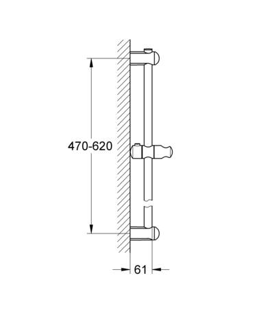 Grohe Euphoria Glijstang 600 Mm