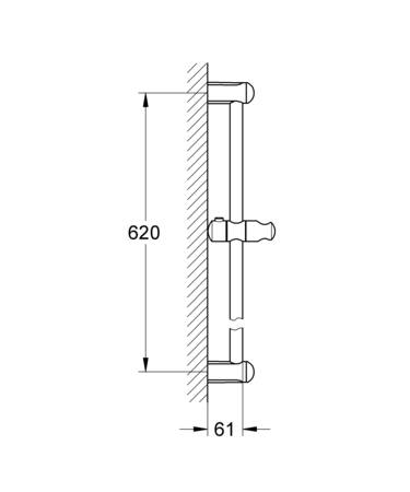 Grohe Tempesta Glijstang 600 Mm