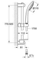 Grohe Euphoria 110 Duo Doucheset 2 Straalsoorten