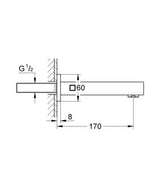 Grohe Eurocube Baduitloop