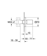 Grohe Eurocube Inbouwmengkraan