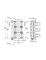 Grohe Rapido C Inbouwbox Voor Drievoudige Volume Bediening 26 880 000