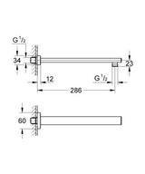 Grohe Rainshower Douchearm 286 Mm