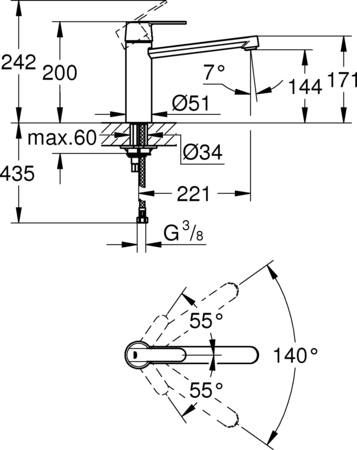 Grohe Quickfix Get Keukenmengkraan