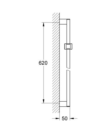 Grohe Euphoria Cube Glijstang 600 Mm