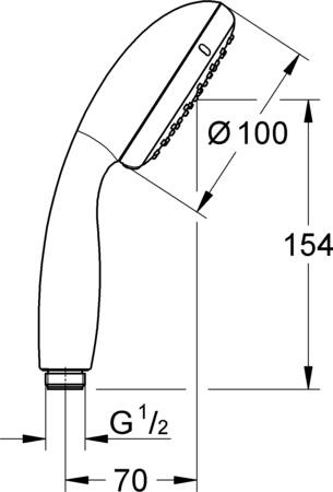 Grohe Quickfix Vitalio Start 100 Handdouche 2 Straalsoorten