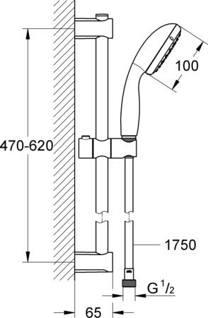 Grohe Quickfix Vitalio Start 100 Doucheset 1 Straalsoort