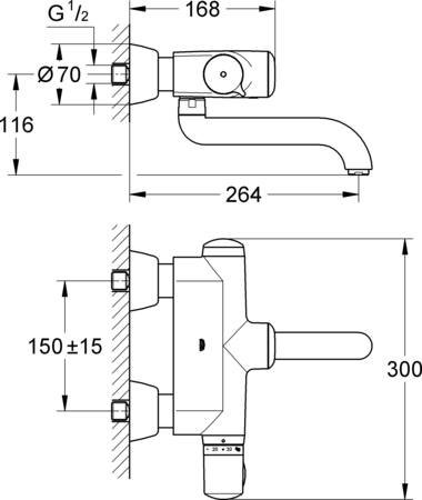 Grohe Precision Start Thermostatische Badmengkraan