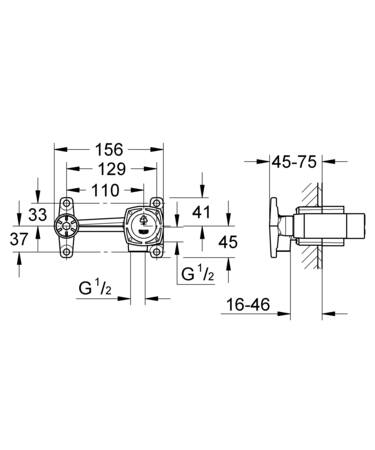 Grohe Inbouwkraanhuis