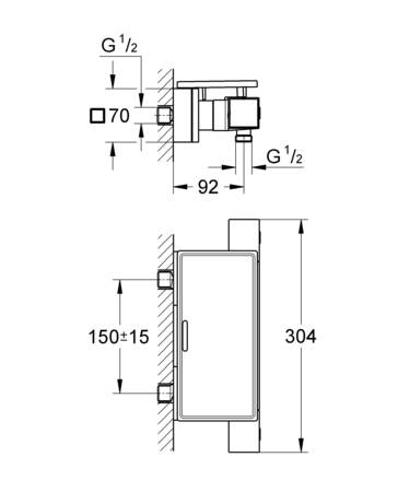 Grohe Grohtherm Cube Thermostatische Douchemengkraan