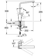 Grohe Eurocube Keukenmengkraan