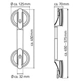 Ridder Handgreep Met Zuignappen Telescopisch 100 Kg 12,5 Cm A0150301