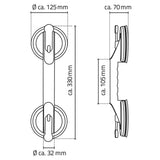 Ridder Handgreep Zuignappen 12 Cm 100 Kg A0150201