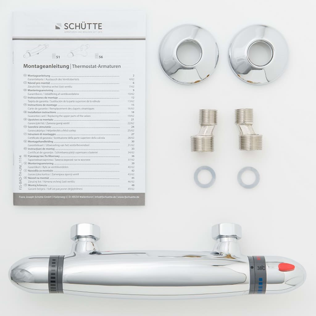 Schütte Douchemengkraan Thermostatisch Supra Chroomkleurig