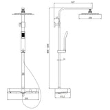Schütte Douchesysteem Ocean Thermostatisch Bruin