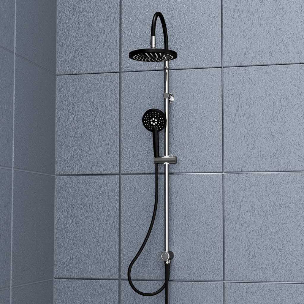 Schütte Regendoucheset Matao Rain Chroomkleurig-Matzwart