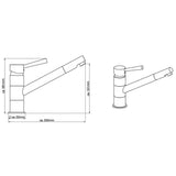 Schütte Eenknopsmengkraan Cornwall Rvs-Look