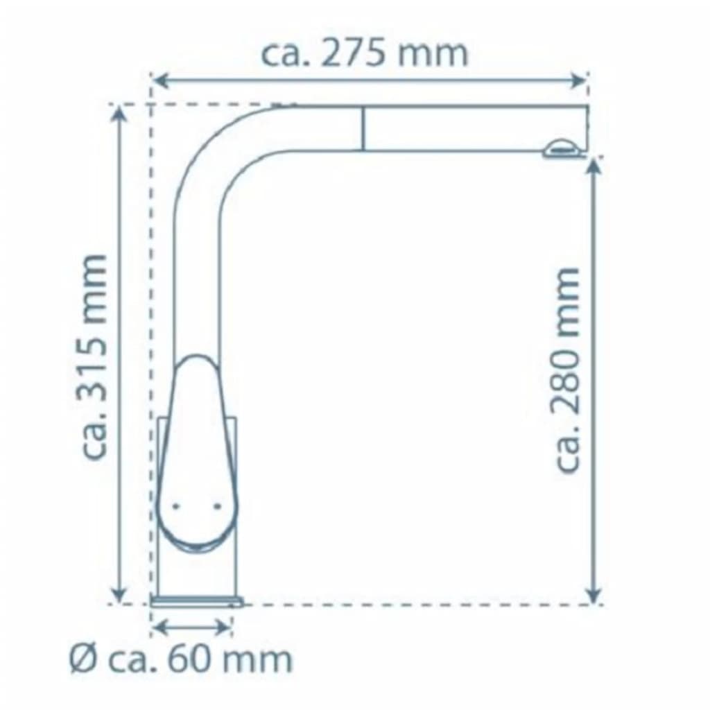 Schütte Keukenmengkraan Met Uittrekbare Uitloop Florida Matgrafiet Crème