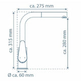 Schütte Keukenmengkraan Met Uittrekbare Uitloop Florida Matgrafiet Crème