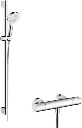 Hansgrohe Hg Showercombi Crometta Vario/ Ecostat 1001 Cl/Unica 900Mm White/Chrom