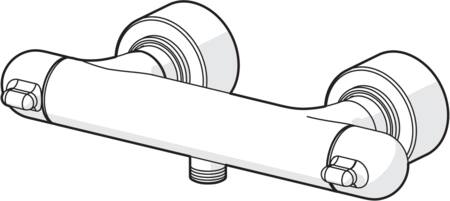 Hansamedipro Douchethermostaat Met S-Kopp.1/2&quot;X3/4&quot;