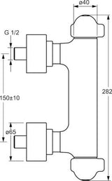 Hansamedipro Douchethermostaat Met S-Kopp.1/2&quot;X3/4&quot;