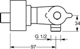 Hansamedipro Douchethermostaat Met S-Kopp.1/2&quot;X3/4&quot;