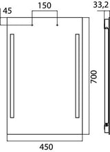 Emco Premium Spiegel Led Zonder Schakelaar B450Xh700Mm