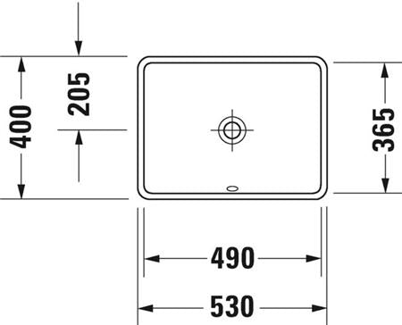 Duravit Starck 3 Inbouwwastafel Wit Hoogglans 530 Mm