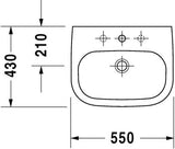 Duravit D-Code Wastafel Wit Hoogglans 550 Mm