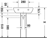 Duravit D-Code Wastafel Wit Hoogglans 550 Mm