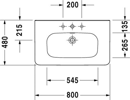 Duravit Durastyle Wastafel Wit Hoogglans 800 Mm