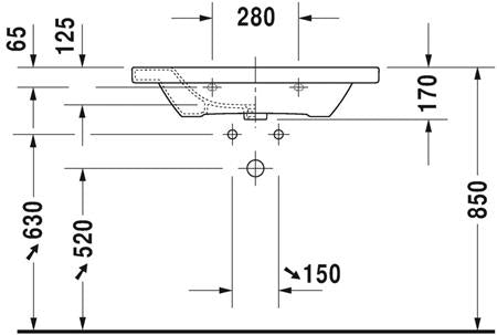 Duravit Durastyle Wastafel Wit Hoogglans 800 Mm