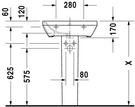 Duravit Durastyle Wastafel Wit Hoogglans 550 Mm