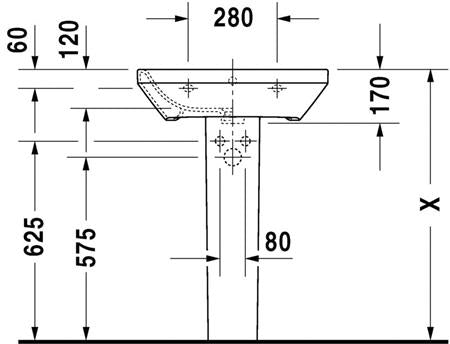 Duravit Durastyle Wastafel Wit Hoogglans 600 Mm