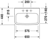 Duravit Durastyle Wastafel Wit Hoogglans 650 Mm