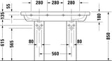 Duravit D-Code Dubbele Wastafel Wit Hoogglans 1200 Mm