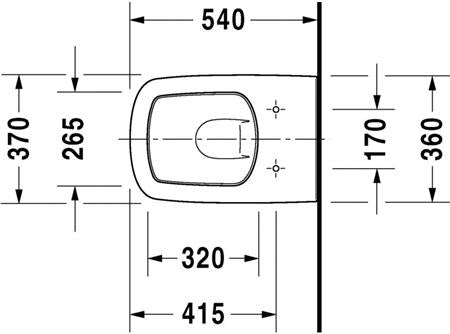 Duravit Durastyle Wandwc Wit Hoogglans 540 Mm