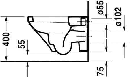 Duravit Durastyle Wandwc Wit Hoogglans 540 Mm