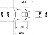 Duravit Durastyle Wandwc Wit Hoogglans 540 Mm