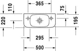 Duravit Durastyle Fonteintje Wit Hoogglans 500 Mm