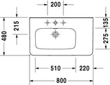 Duravit Durastyle Wastafel Wit Hoogglans 800 Mm