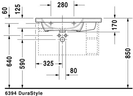 Duravit Durastyle Wastafel Wit Hoogglans 800 Mm