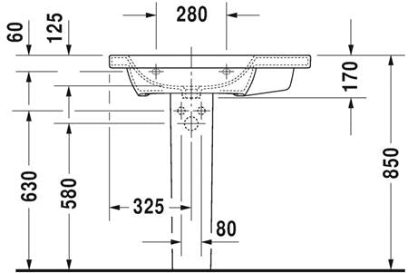 Duravit Durastyle Wastafel Wit Hoogglans 800 Mm