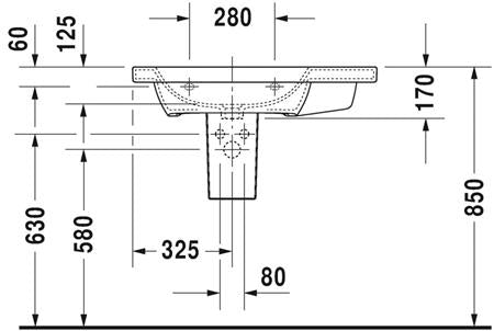 Duravit Durastyle Wastafel Wit Hoogglans 800 Mm