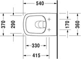 Duravit Durastyle Wandwc Wit Hoogglans 540 Mm